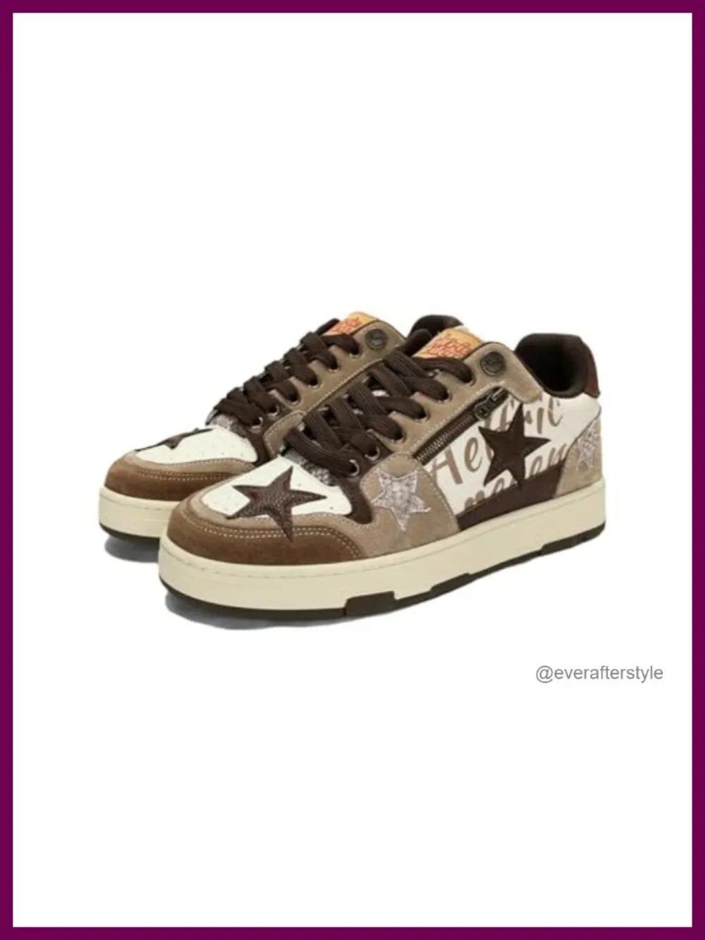 Platform Leather Patchwork Sneakers Low Top Lace-up Skate Shoes